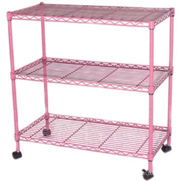 Hot selling good quality wire shelving with wheels,wire storage shelf,Chrome Wire Mesh Shelving